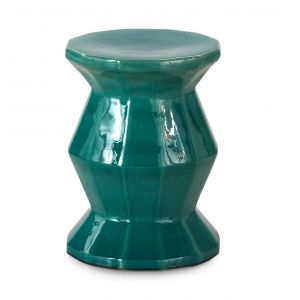 Tabouret de table en c&eacute;ramique vert