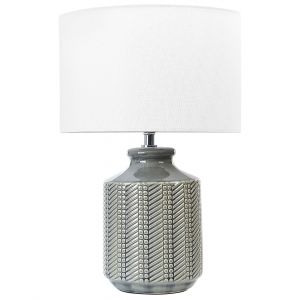 Lampe &agrave; poser c&eacute;ramique gris