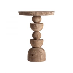 Table basse en bois de mangue marron naturel en 41x41x56 cm