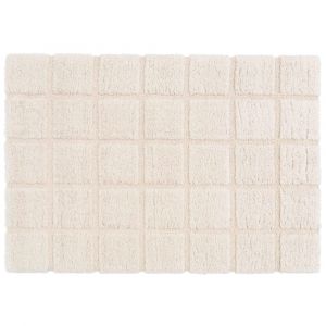 Tapis rectangulaire à poils longs style shaggy écru 120 x 170 cm