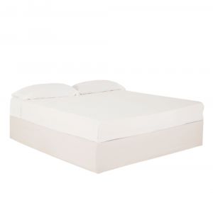 Canap&eacute; en lin blanc d&eacute;houssable pour les matelas 135x200cm