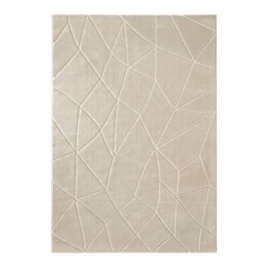 Tapis à relief effet optique beige sable 200x290