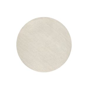 Tapis rond écru design tufté main à relief 200 rd.