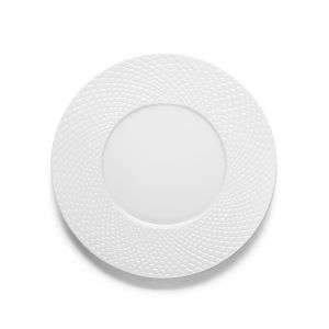 Assiette &agrave; dessert en Porcelaine Blanc