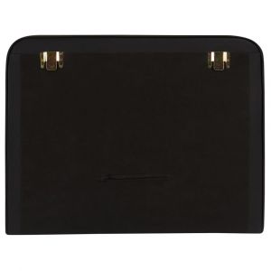 T&ecirc;te de lit simili cuir noir, &agrave; fixer au mur, 90 cm