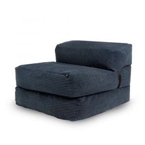 Chauffeuse d&eacute;houssable 70x190 cm bleu fonc&eacute;