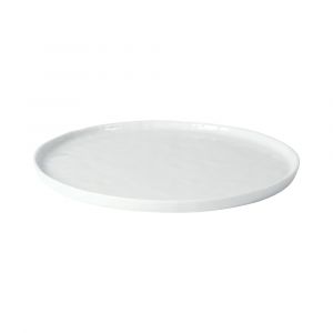 Assiette plate en porcelaine blanc