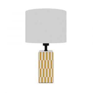 Lampe &agrave; poser en C&eacute;ramique & Abat-jour Lin