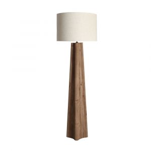 Lampe haute en bois de mangue marron  en 28x28x125 cm