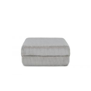 Pouf convertible et modulable 1 place en velours côtelé XL gris