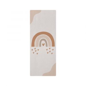 Tapis de yoga enfant animaux for&ecirc;t renard vert 60x160cm