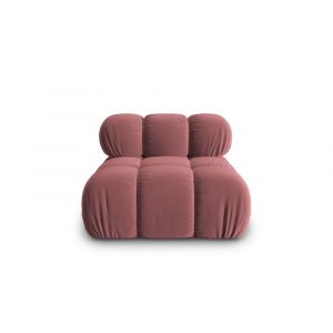 Chauffeuse en tissu velours rose