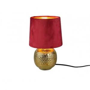 Lampe design en c&eacute;ramique rouge