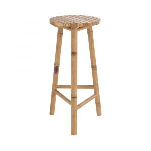 Tabouret de bar ext&eacute;rieur en bambou 74 cm