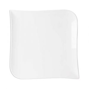 Assiette de pr&eacute;sentation Melody 29 cm blanc en porcelaine