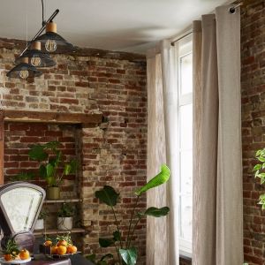 Rideau en coton orange 145x300 cm