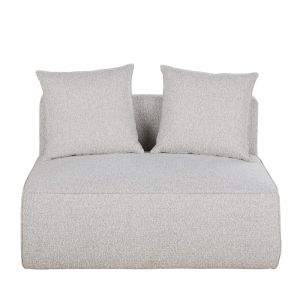 Chauffeuse 2 places pour canapé modulable gris clair chiné