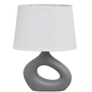 Lampe &agrave; poser c&eacute;ramique grise 23x13x30cm