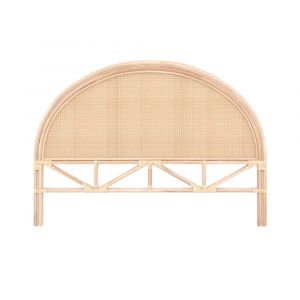 T&ecirc;te de lit 140 cm en rotin et cannage