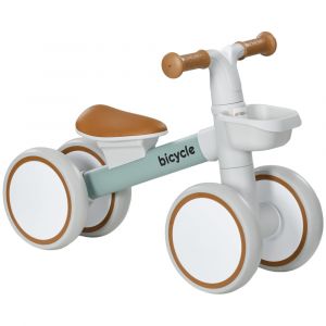 Draisienne v&eacute;lo enfant 4 roues alliage alu pp gris marron vert