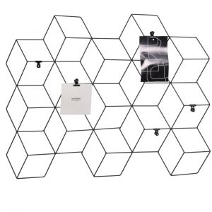 P&ecirc;le-m&ecirc;le en m&eacute;tal filaire noir 63x49