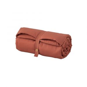 Matelas de sol en lin terracotta 90x190