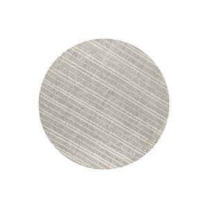 Tapis rond gris et écru design tufté main à relief 180 rd.