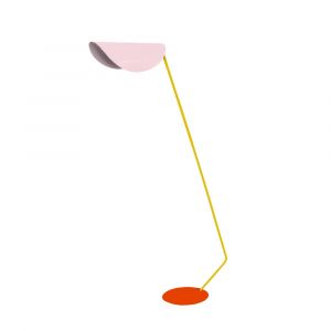 Lampadaire de Bureau TOSEL ,métal,Rose , H 174xD33xP70cm
