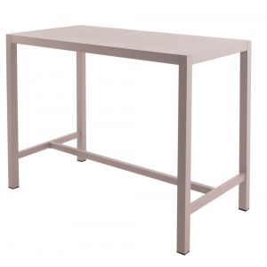 Table de bar 4 personnes  140x70CM en aluminium muscade