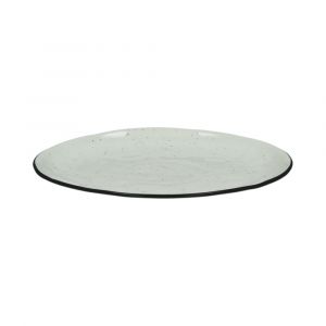 Assiette &agrave; dessert en porcelaine blanche