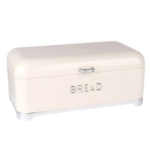 Bo&icirc;te &agrave; pain vintage en m&eacute;tal ivoire