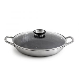 Plat &agrave; pa&euml;lla 32cm triplex avec couvercle