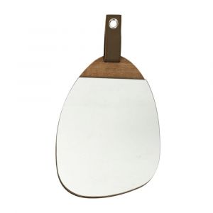 Miroir galet bois 20x29cm