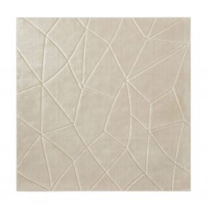 Tapis à relief effet optique beige sable 200x200