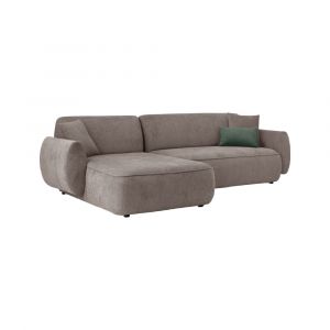 Canap&eacute; angle gauche 5 places taupe