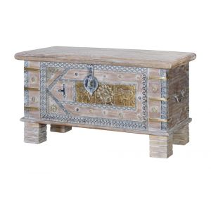 Coffre en bois de manguier blanc