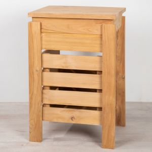 Meuble sous vasque de salle de bain en teck L50cm