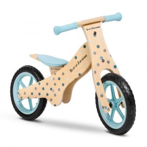 V&eacute;lo sans p&eacute;dales pour enfants en bois naturel bleu