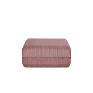 Pouf convertible et modulable 1 place en velours côtelé rose