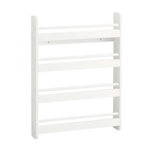 Biblioth&egrave;que murale &agrave; livres effet bois blanc