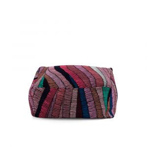 Pouf amovible carr&eacute; multicolore 50x50x25 cm