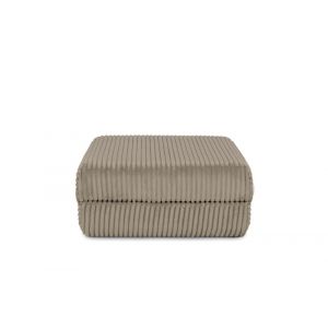 Pouf convertible et modulable 1 place en velours côtelé XL taupe