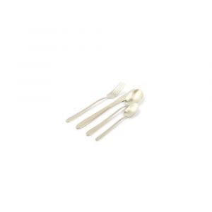 Ménagère en métal de  24 pièces mat champagne