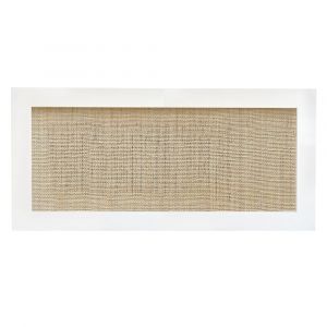 T&ecirc;te de lit en raphia et bois massif blanche 160x74cm