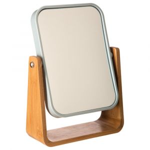 Miroir grossissant balan&ccedil;oire blanc sur pied - 16x6x22cm