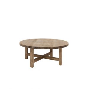Table basse en bois de sapin vieilli &Oslash;60x40cm