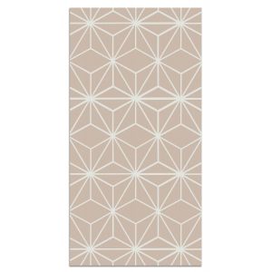 Tapis vinyle lignes d'&eacute;toiles roses 140x200cm