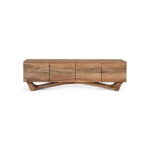 Meuble TV fabriqu&eacute; &agrave; la main en bois d'acacia 170cm