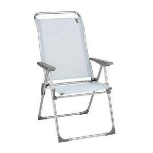 Fauteuil pliant multi-positions en aluminium bleu L67xl63xH111