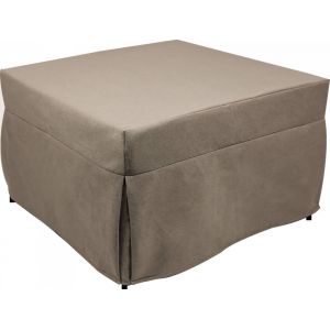 Pouf en tissu tourterelle 78x78 cm